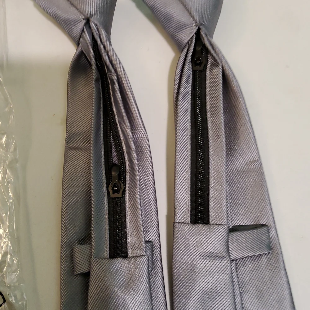 Pair Super Skinny Pretied Neckties